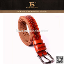 popular leather belt for women with griding hollow ladies' decoration belt